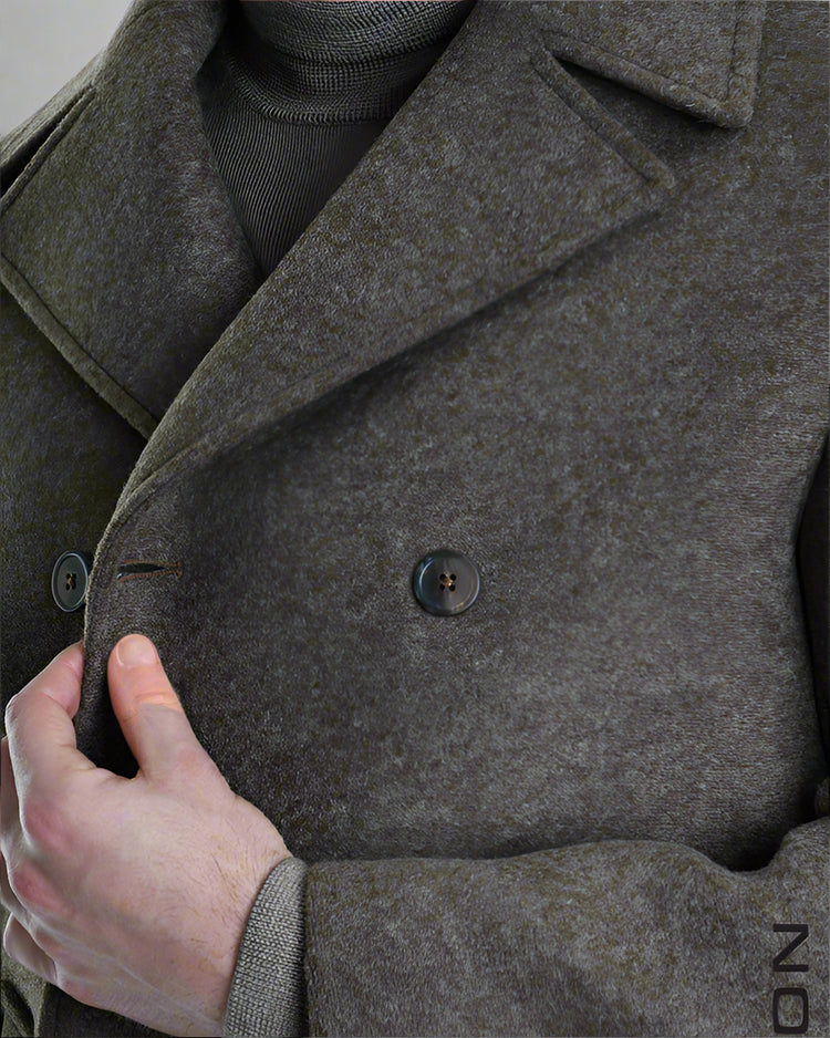 XM Płaszcz Beżowy Dwurzędowy PCPSTA