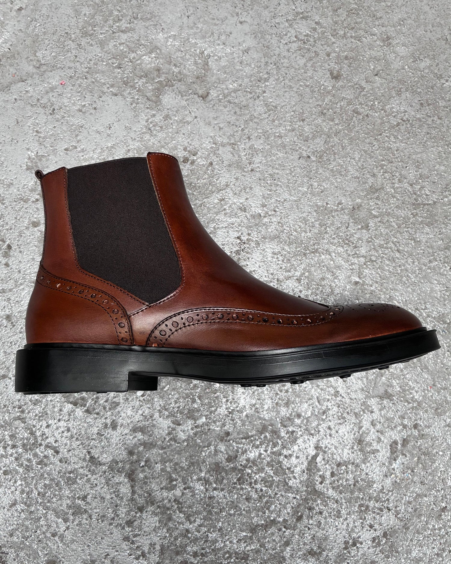 HUNDRED Chelsea Boots Vitello Bursztynowe M632-04 HUNDRED