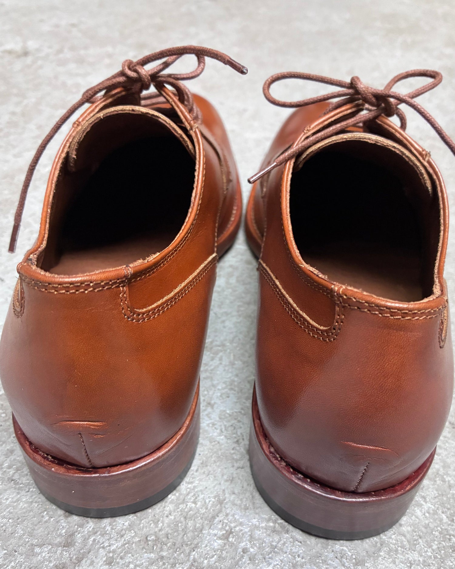 HUNDRED Buty Derby Vacchetta Bursztynowe M089-755-03 HUNDRED