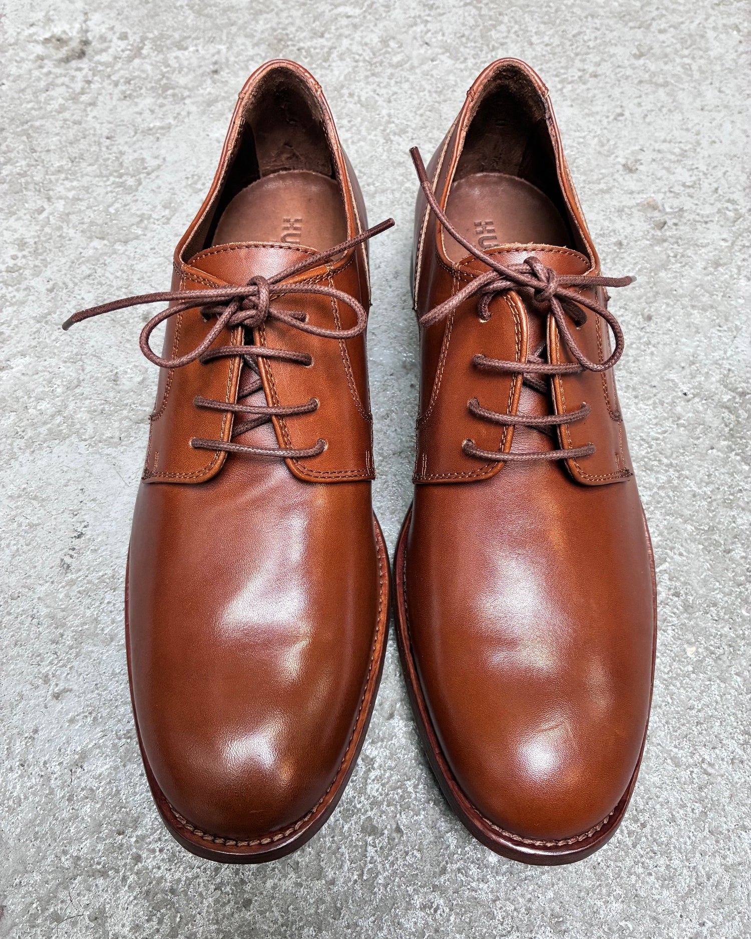 HUNDRED Buty Derby Vacchetta Bursztynowe M089-755-03 HUNDRED