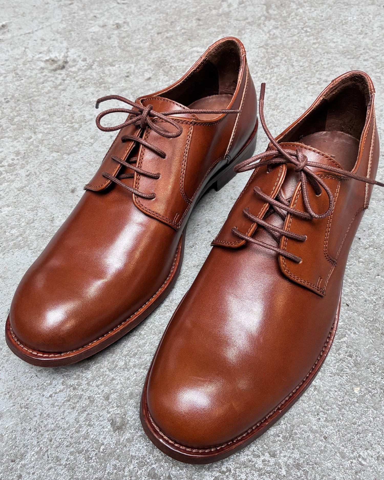 HUNDRED Buty Derby Vacchetta Bursztynowe M089-755-03 HUNDRED