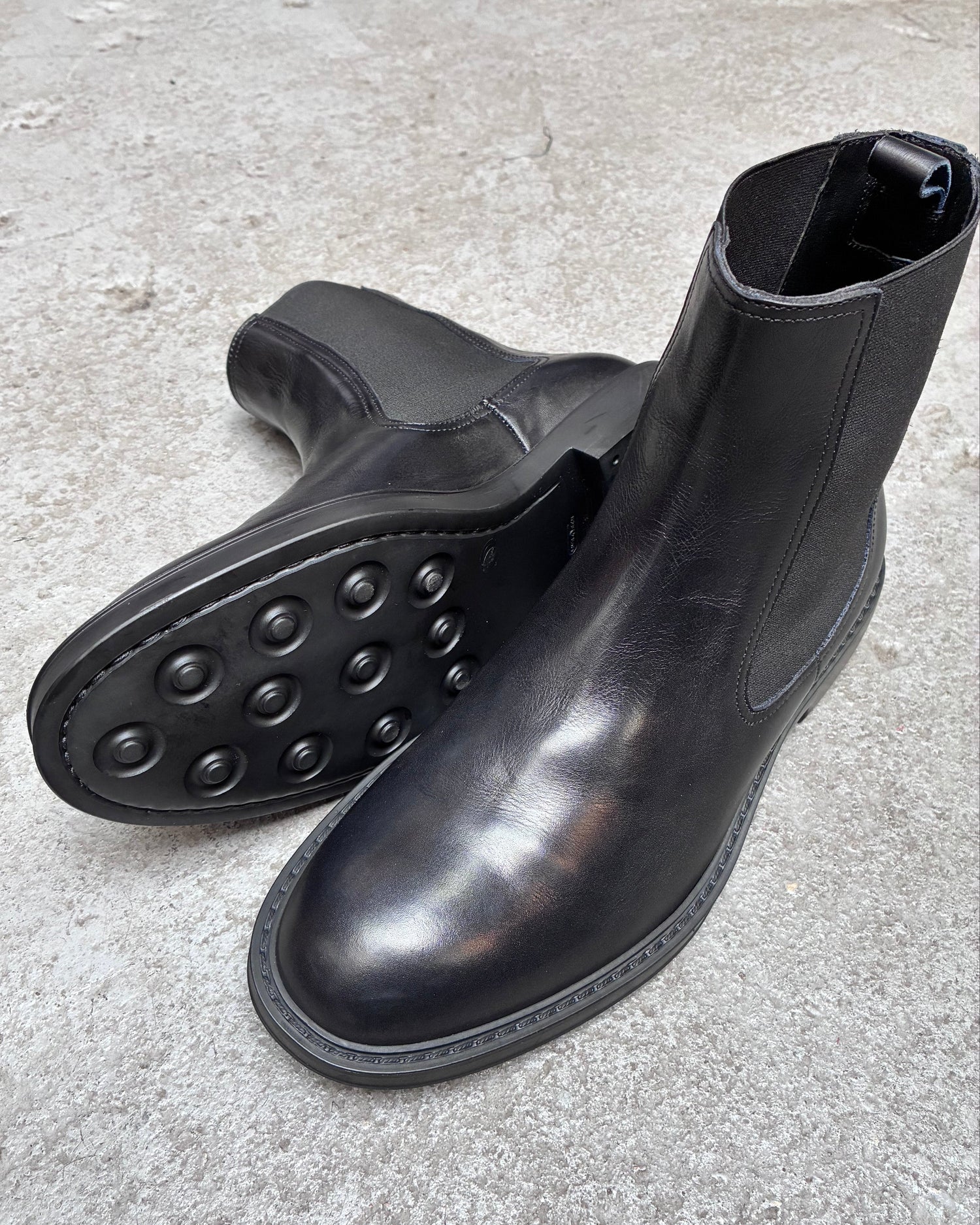 HUNDRED Chelsea Boots Vitello Czarne M632-06 HUNDRED
