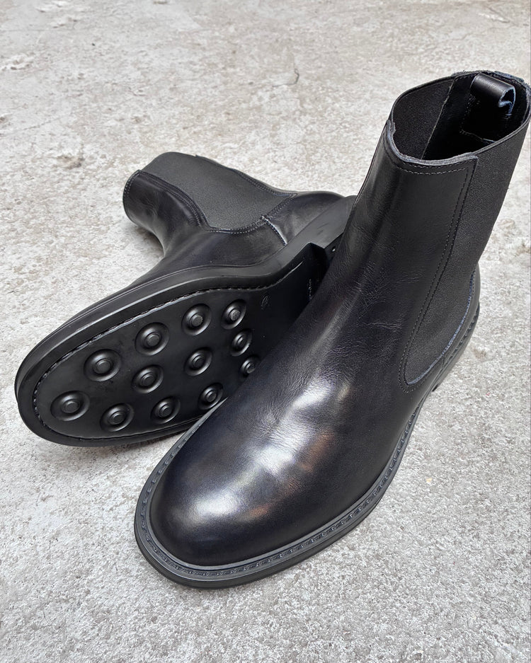HUNDRED Chelsea Boots Vitello Czarne M632-06 HUNDRED