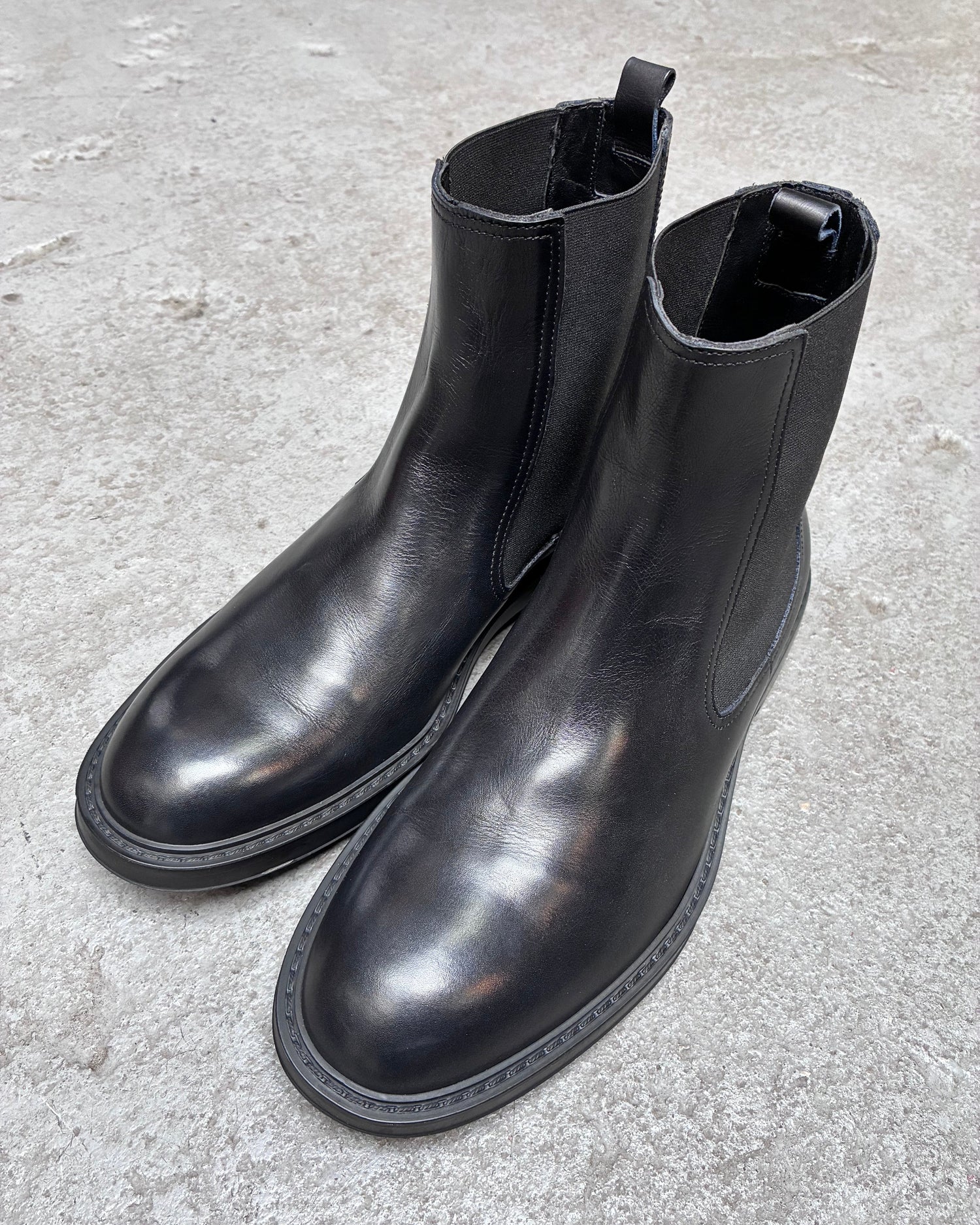 HUNDRED Chelsea Boots Vitello Czarne M632-06 HUNDRED