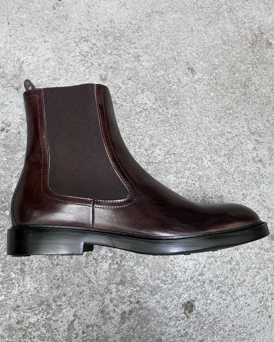 HUNDRED Chelsea Boots Vitello Brązowe M632-06